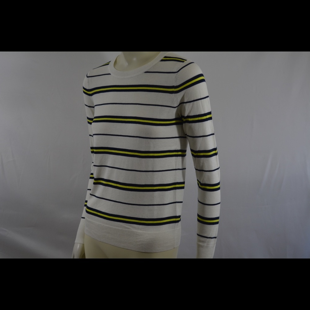 Washable forever crewneck striped sweater